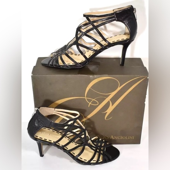Enzo Angiolini Shoes - Enzo Angiolini Black Leather strappy heels N185-21